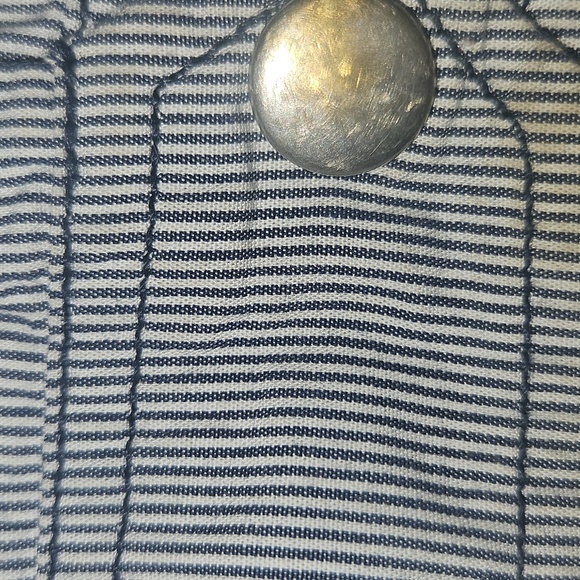 SO Pinstriped Hooded Button/Zipper Long Sleeve Jacket - Picture 5 of 6